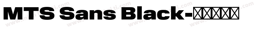 MTS Sans Black字体转换